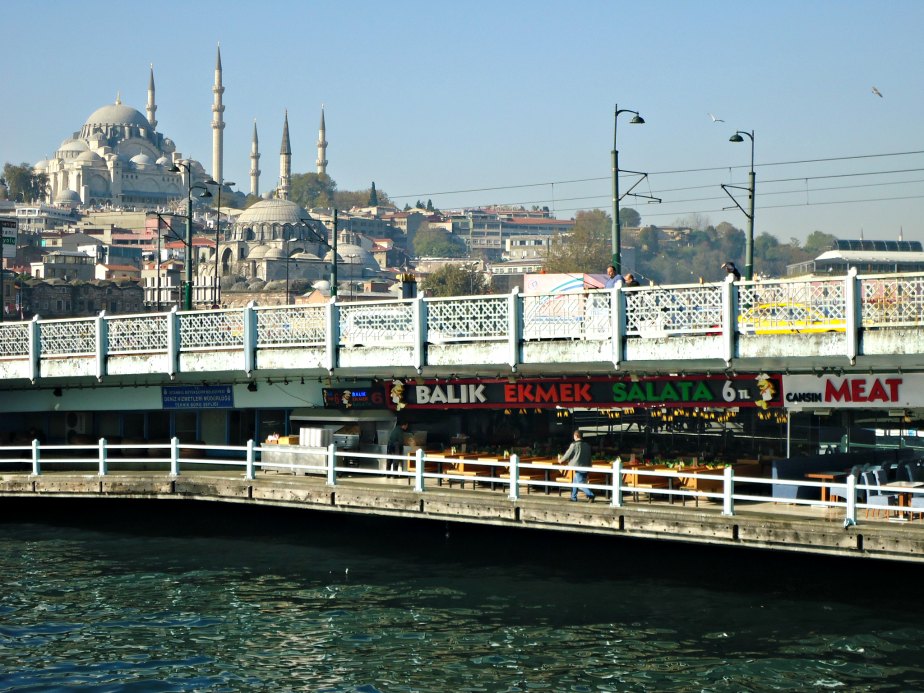 Rustem Pasch & Suleymaniye Mosques behind Galata Bridge
