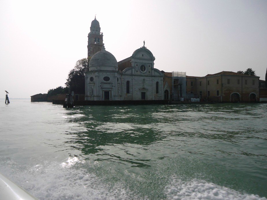 Chiesa San Michele Cimitero Venice Italy from a water taxi
