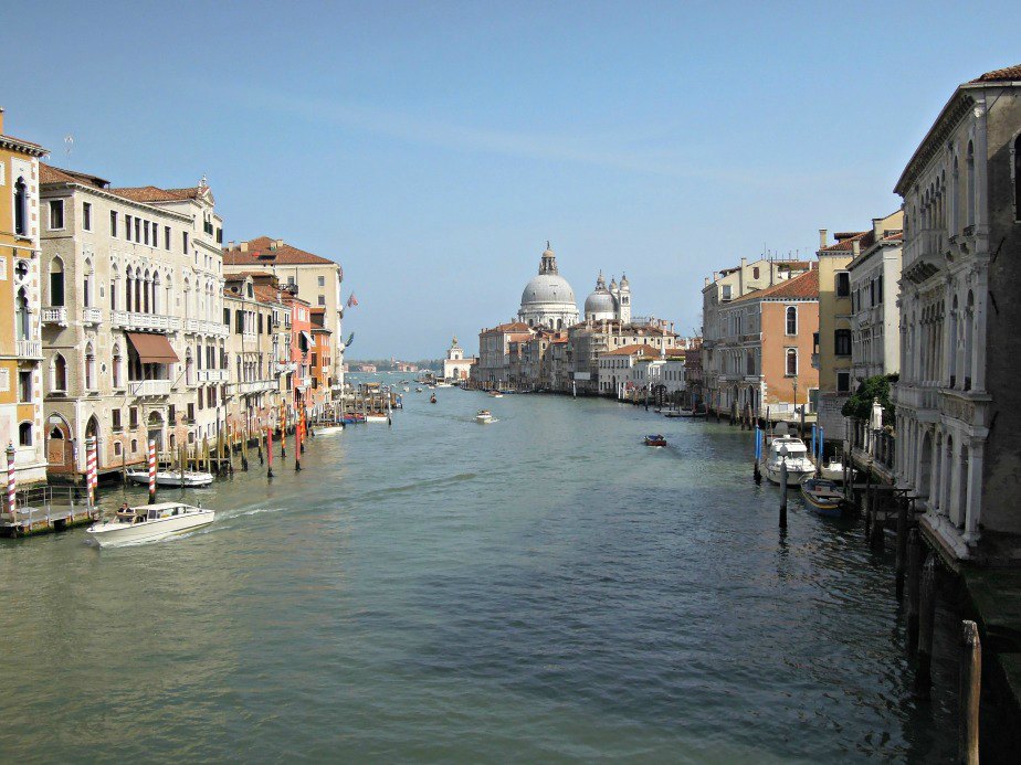 Grand Canal in Dorsoduro Venice Italy