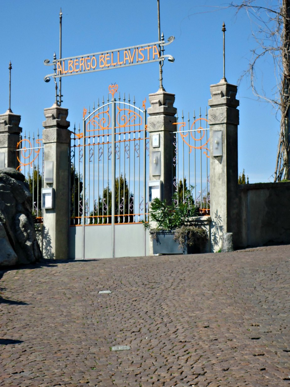 Gates to Albergo Bellavista Brunate Como Italy