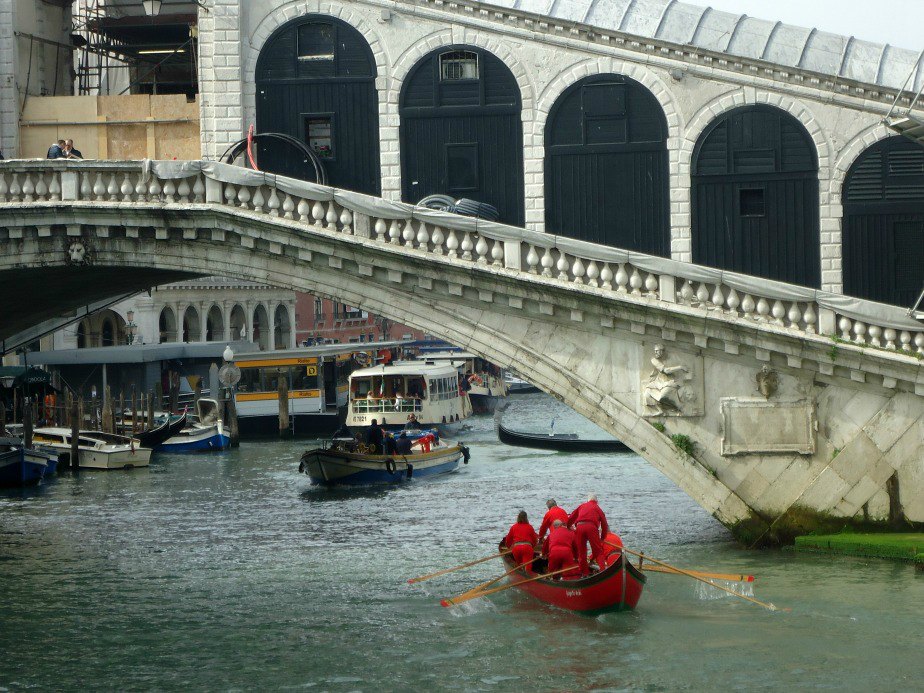 The Rialto Bridge under Restoration by the Diesel Fashion House Grand Canal Venice