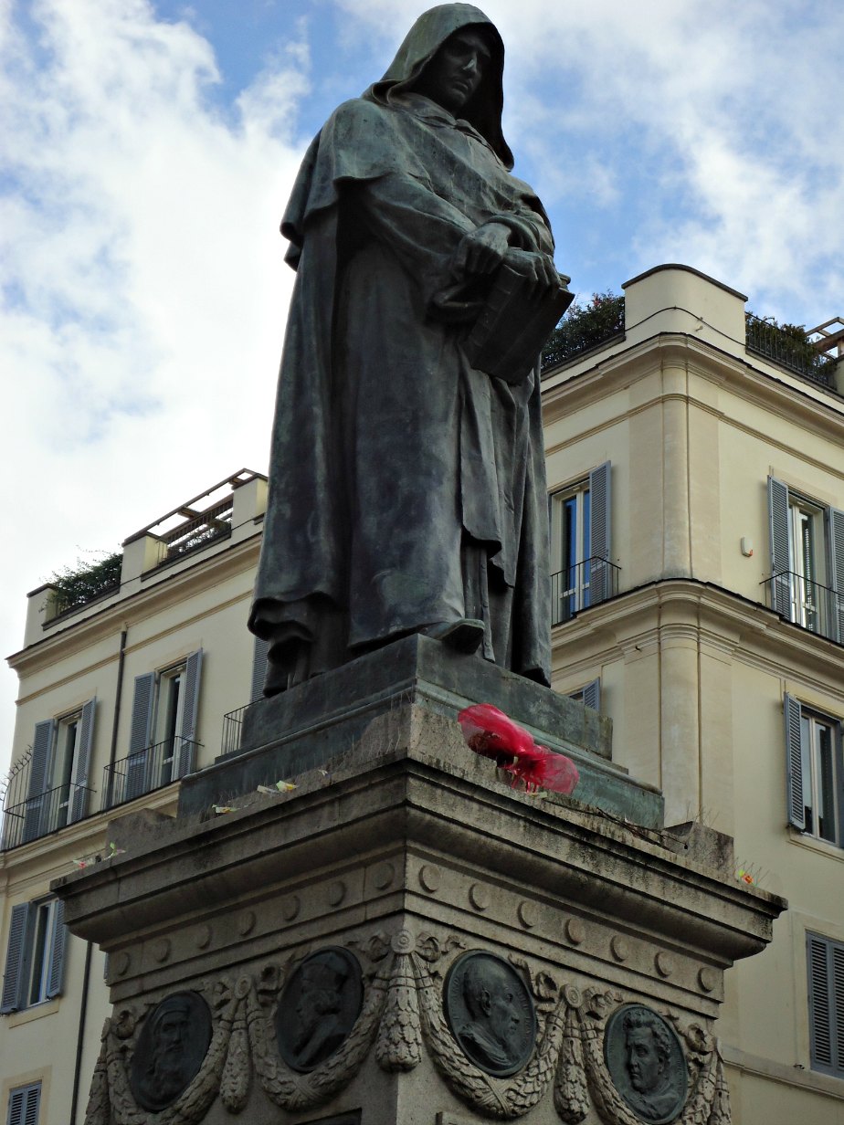 Giordano Bruno was executed at Campo dei Fiori in 1600