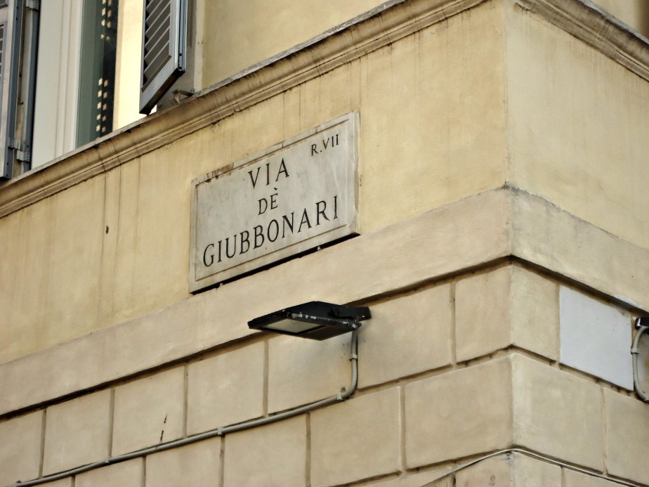 Via Giubbonari from Campo dei Fiori