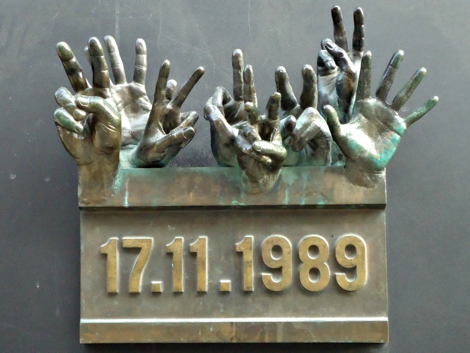 Hands from the Velvet Revolution Prague