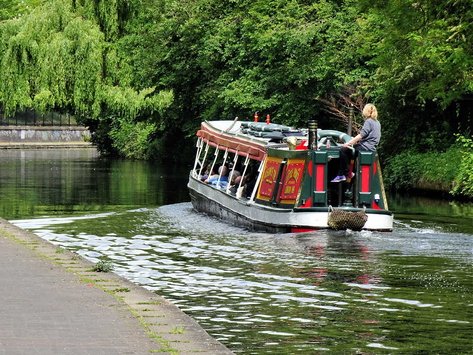 Long Boat navigating Regent's Canal