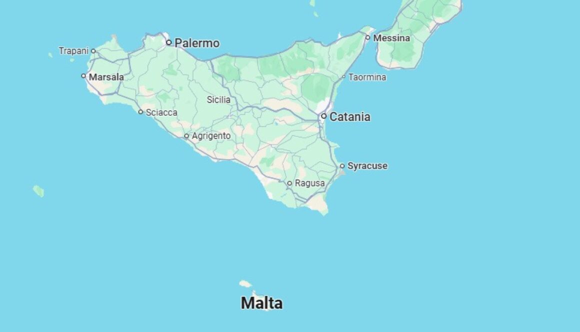 Sicily Malta Map