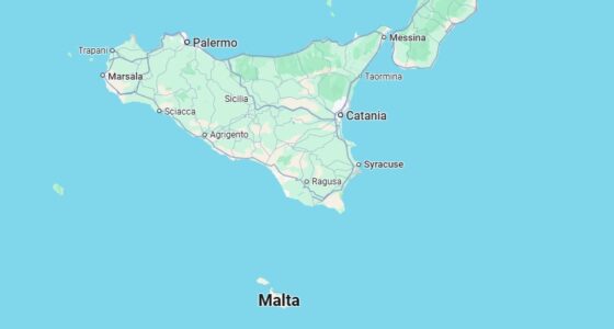 Sicily Malta Map